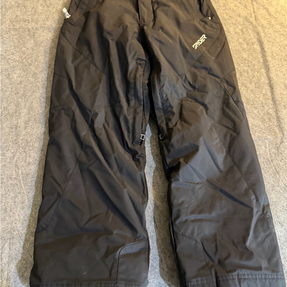 Spyder Kids Snow Pants Black Size 8 Waterproof Insulated Ski Snowboard 128 cm